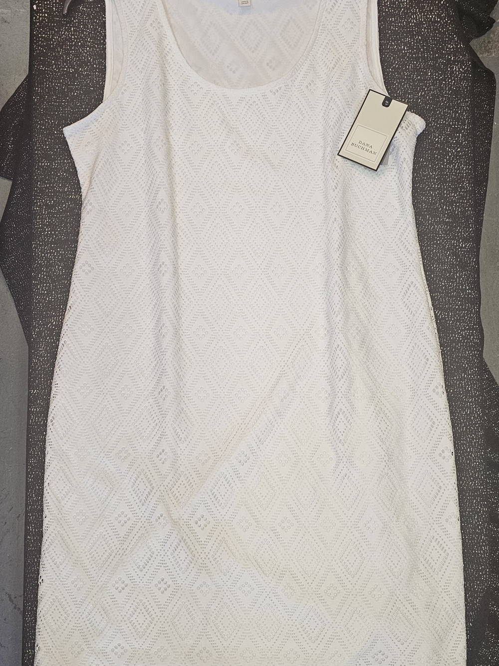 Dana Buchman White Eyelet Shift Dress
